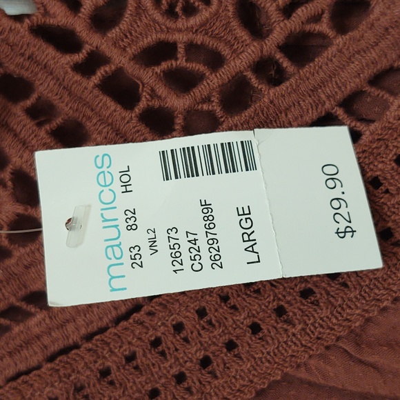 NWT Maurices Mauve Sleeveless Blouse Size L - Picture 5 of 8